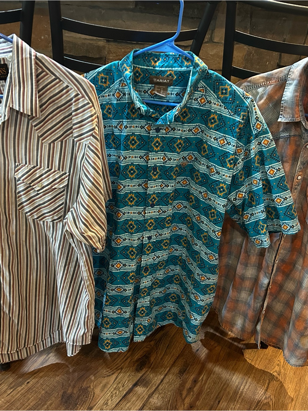 Bundle Of Ariat Bke Short Sleeve Men Xl Snap Cowboy Shirts